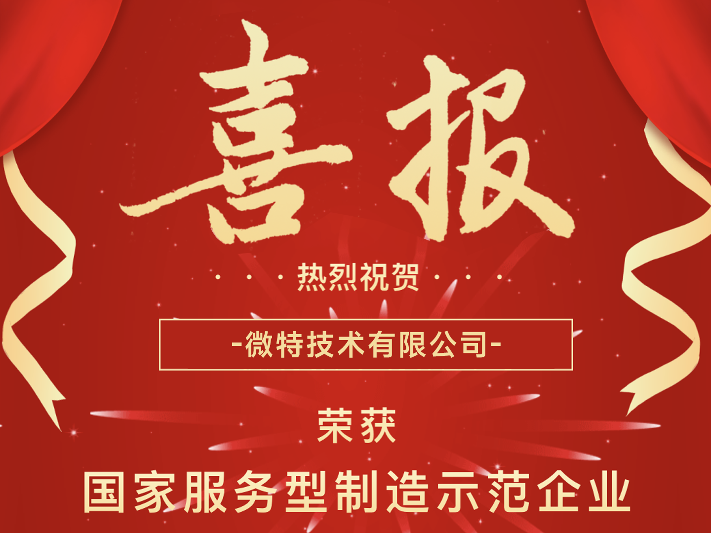 國家級榮譽！微特榮獲國家服務型制造示范企業
